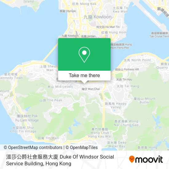 溫莎公爵社會服務大廈 Duke Of Windsor Social Service Building map