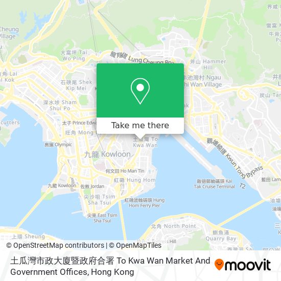 土瓜灣市政大廈暨政府合署 To Kwa Wan Market And Government Offices map