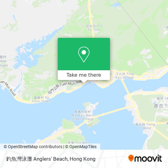 釣魚灣泳灘 Anglers' Beach map