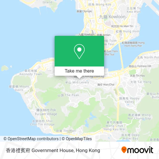 香港禮賓府 Government House map