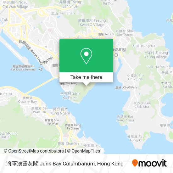 將軍澳靈灰閣 Junk Bay Columbarium地圖