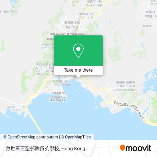 救世軍三聖邨劉伍英學校地圖