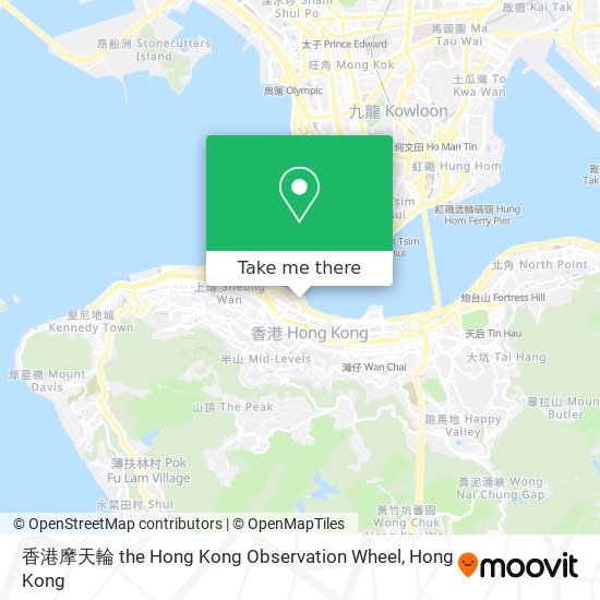 香港摩天輪 the Hong Kong Observation Wheel map