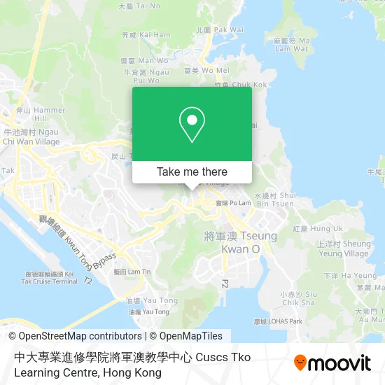 中大專業進修學院將軍澳教學中心 Cuscs Tko Learning Centre地圖