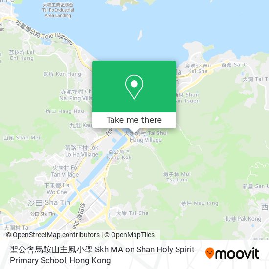 聖公會馬鞍山主風小學 Skh MA on Shan Holy Spirit Primary School地圖