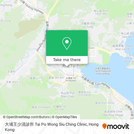 大埔王少清診所 Tai Po Wong Siu Ching Clinic map