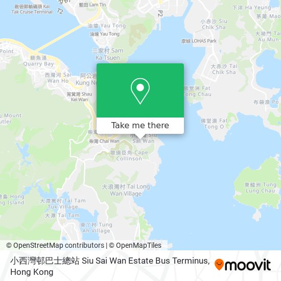 小西灣邨巴士總站 Siu Sai Wan Estate Bus Terminus map