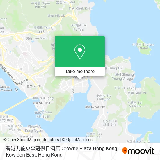 香港九龍東皇冠假日酒店 Crowne Plaza Hong Kong Kowloon East地圖