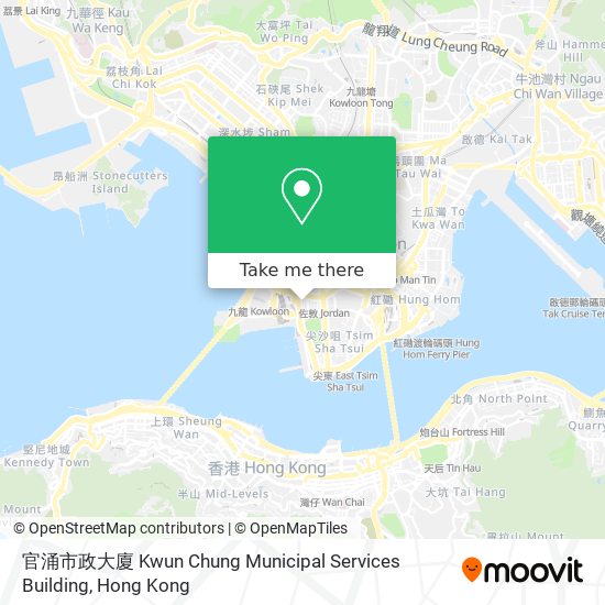 官涌市政大廈 Kwun Chung Municipal Services Building map