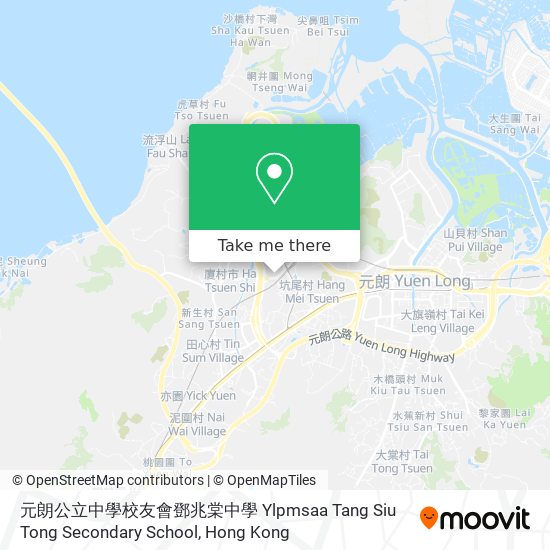 元朗公立中學校友會鄧兆棠中學 Ylpmsaa Tang Siu Tong Secondary School地圖