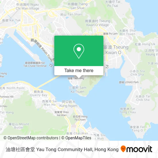 油塘社區會堂 Yau Tong Community Hall map