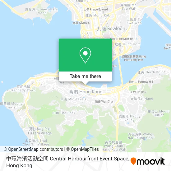 中環海濱活動空間 Central Harbourfront Event Space地圖