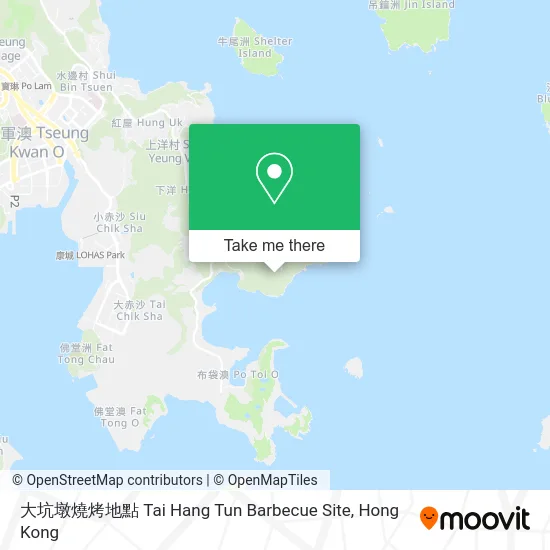 大坑墩燒烤地點 Tai Hang Tun Barbecue Site map