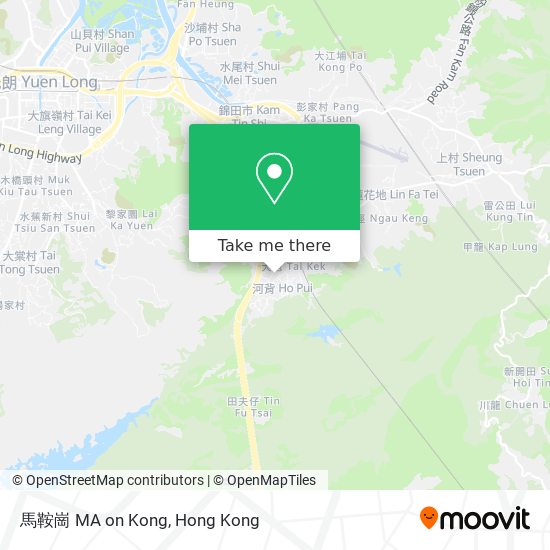 馬鞍崗 MA on Kong map