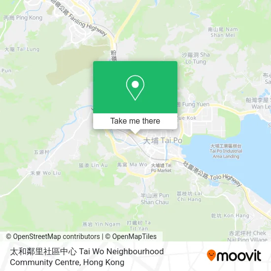 太和鄰里社區中心 Tai Wo Neighbourhood Community Centre地圖