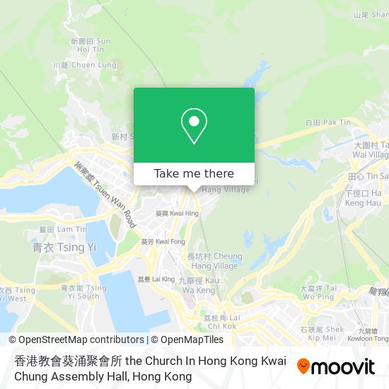 香港教會葵涌聚會所 the Church In Hong Kong Kwai Chung Assembly Hall map