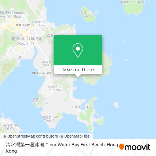 清水灣第一灘泳灘 Clear Water Bay First Beach map