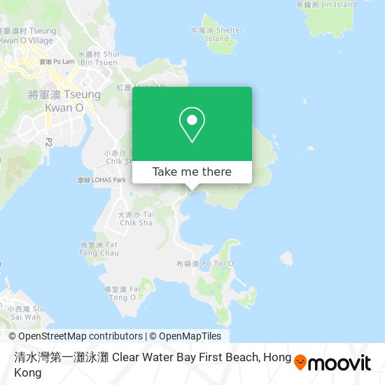 清水灣第一灘泳灘 Clear Water Bay First Beach地圖