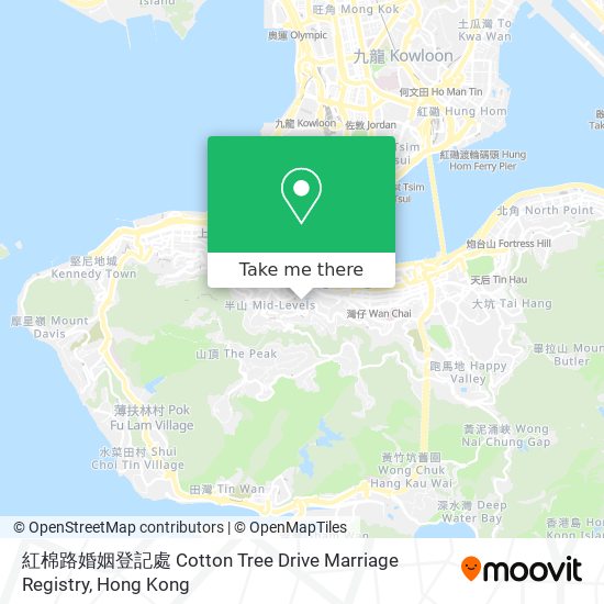 紅棉路婚姻登記處 Cotton Tree Drive Marriage Registry map