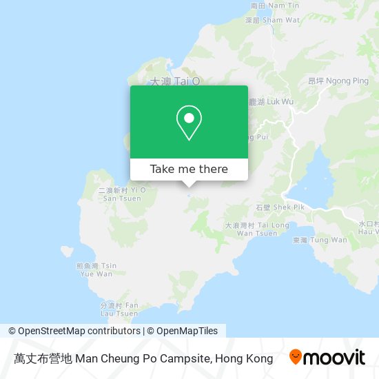 萬丈布營地 Man Cheung Po Campsite map