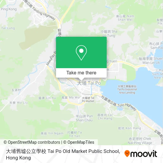 大埔舊墟公立學校 Tai Po Old Market Public School地圖