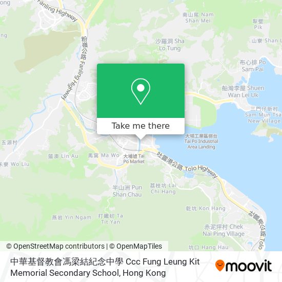 中華基督教會馮梁結紀念中學 Ccc Fung Leung Kit Memorial Secondary School map