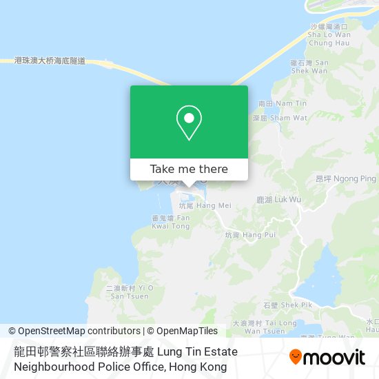 龍田邨警察社區聯絡辦事處 Lung Tin Estate Neighbourhood Police Office map