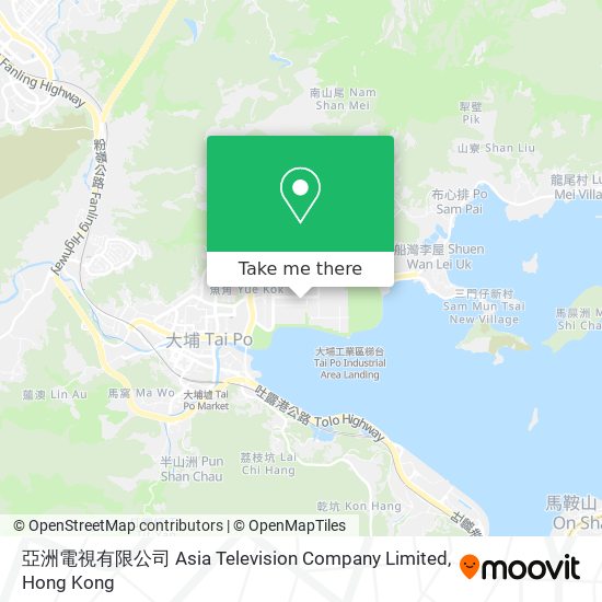 亞洲電視有限公司 Asia Television Company Limited map