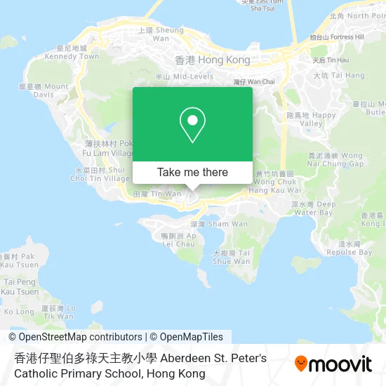 香港仔聖伯多祿天主教小學 Aberdeen St. Peter's Catholic Primary School地圖