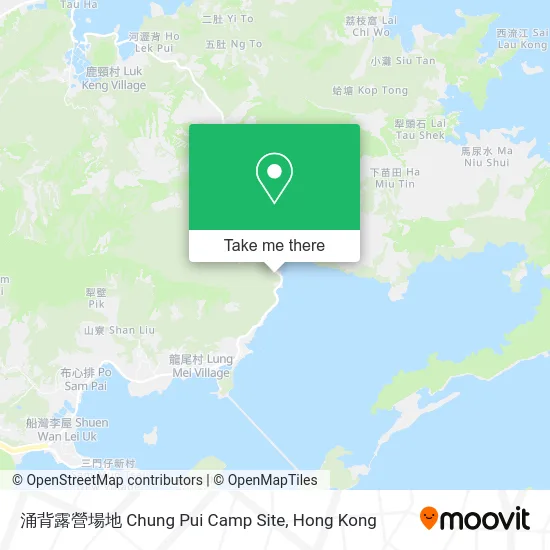 涌背露營場地 Chung Pui Camp Site map