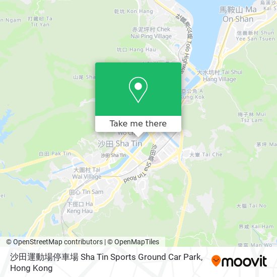 沙田運動場停車場 Sha Tin Sports Ground Car Park地圖