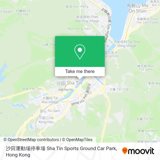 沙田運動場停車場 Sha Tin Sports Ground Car Park map
