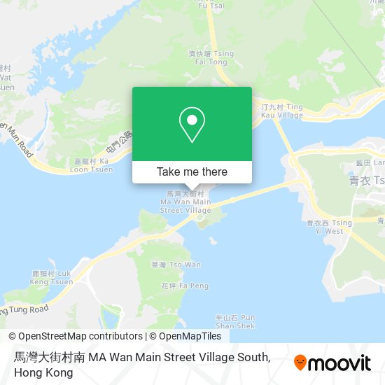 馬灣大街村南 MA Wan Main Street Village South map