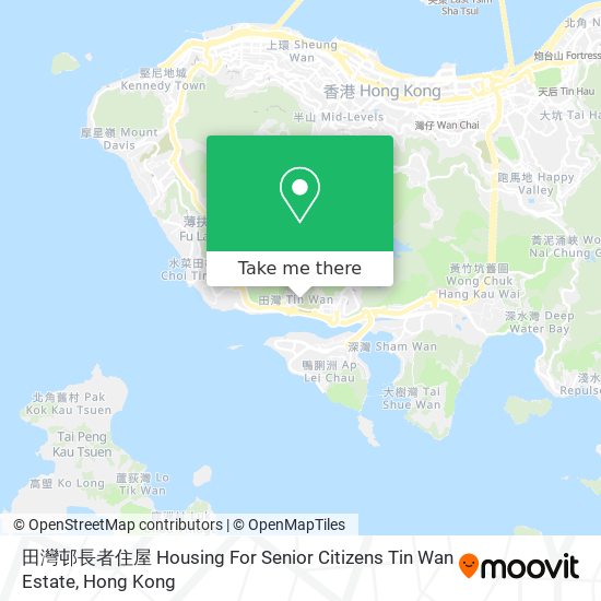 田灣邨長者住屋 Housing For Senior Citizens Tin Wan Estate map