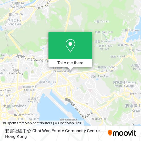 彩雲社區中心 Choi Wan Estate Comunnity Centre map