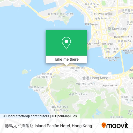 港島太平洋酒店 Island Pacific Hotel map