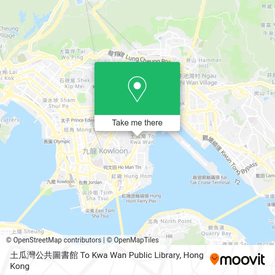 土瓜灣公共圖書館 To Kwa Wan Public Library map