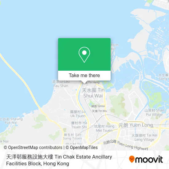 天澤邨服務設施大樓 Tin Chak Estate Ancillary Facilities Block map