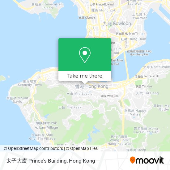 太子大廈 Prince's Building map