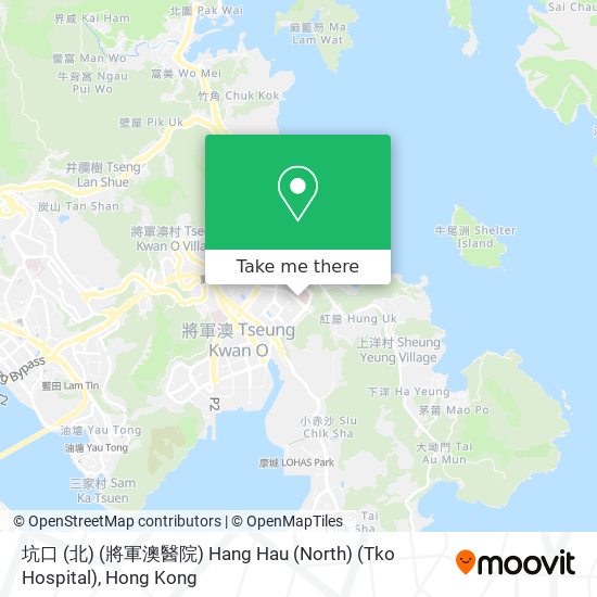 坑口 (北) (將軍澳醫院) Hang Hau (North) (Tko Hospital) map