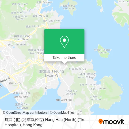 坑口 (北) (將軍澳醫院) Hang Hau (North) (Tko Hospital) map
