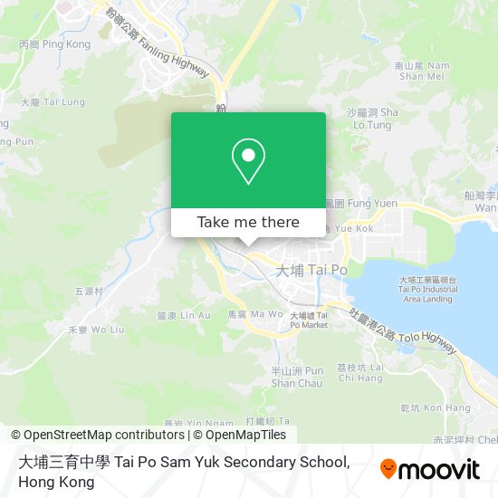 大埔三育中學 Tai Po Sam Yuk Secondary School map