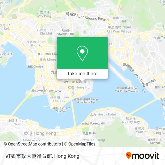 紅磡市政大廈體育館地圖