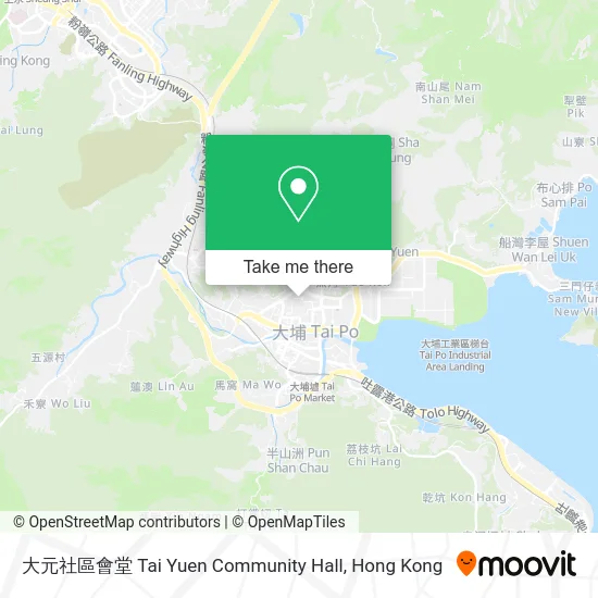 大元社區會堂 Tai Yuen Community Hall map