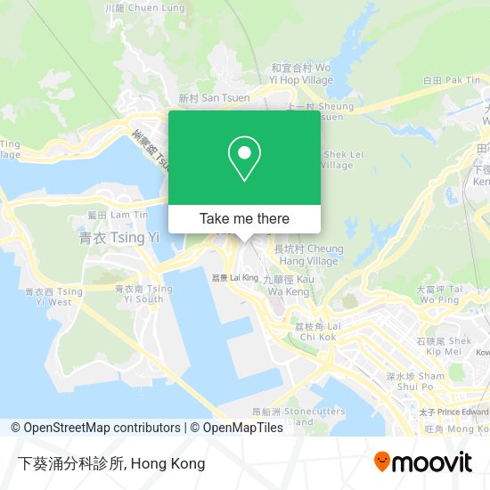 下葵涌分科診所地圖