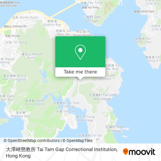 大潭峽懲教所 Tai Tam Gap Correctional Institution地圖