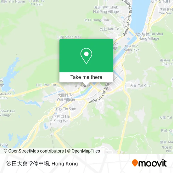 沙田大會堂停車場地圖