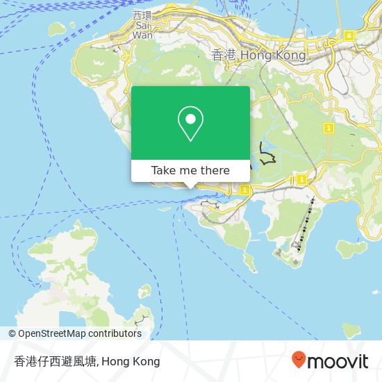 香港仔西避風塘 map