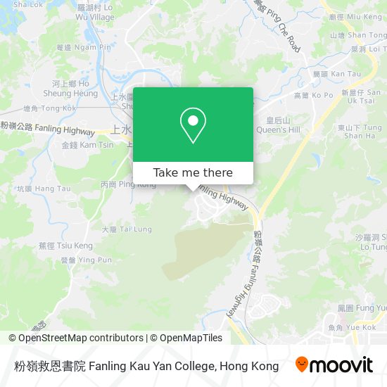 粉嶺救恩書院 Fanling Kau Yan College map