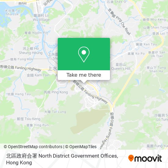 北區政府合署 North District Government Offices map